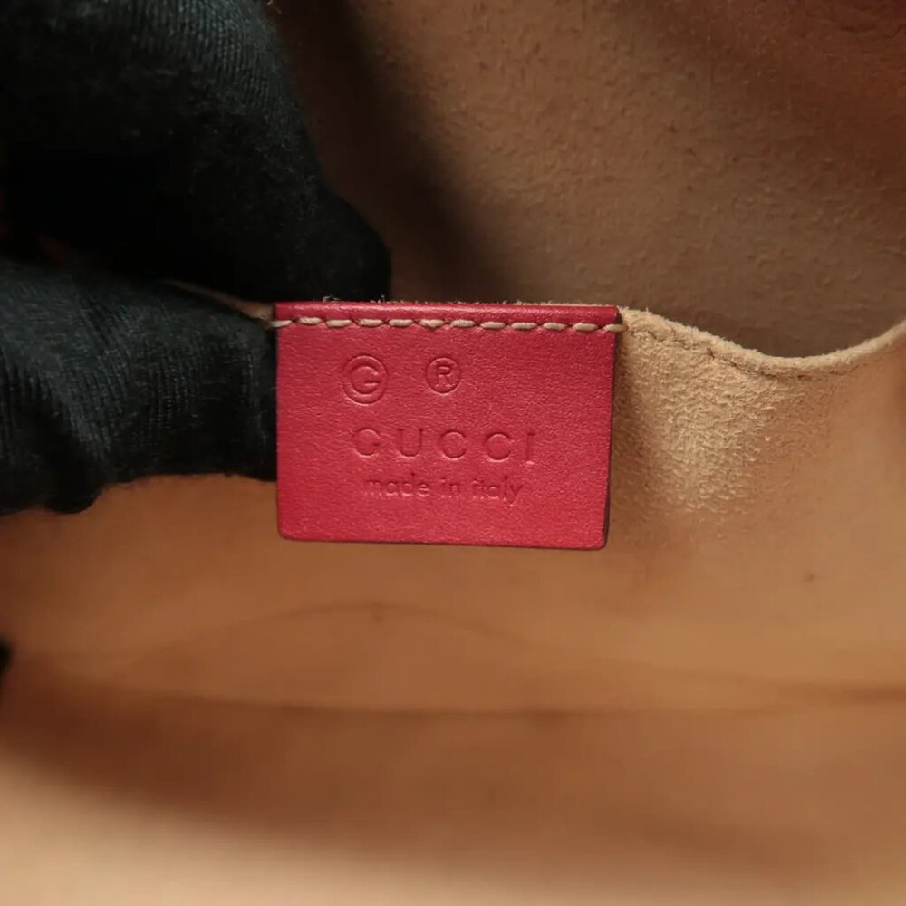 100% Authentic GUCCI Blooms Blue&Red Canvas Shoulder Bag - Picture 11 of 12